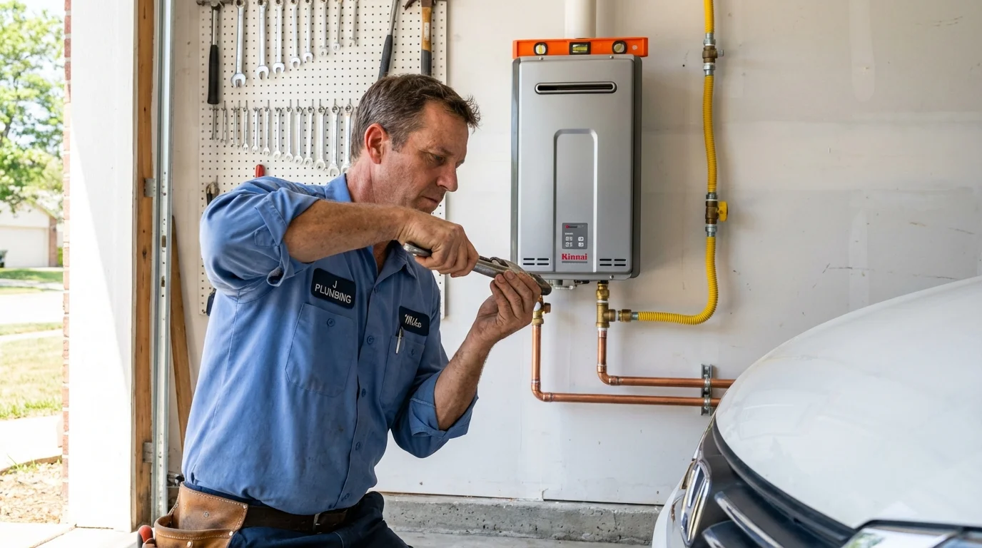 Tankless water heater installation by a Johns Plumbing LLC plumber in Basalt